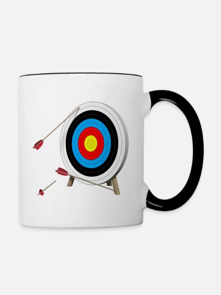 Zielscheibe daneben - Tasse zweifarbig - Weiß/Schwarz