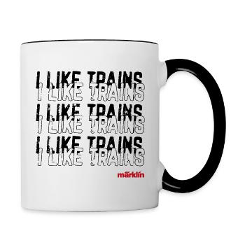 Märklin I Like Trains Typography - Contrasting Mug - white/black - Right