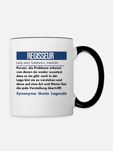 Regisseur - Tasse zweifarbig - Weiß/Schwarz