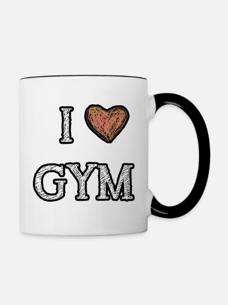 Gym - Tasse zweifarbig - Weiß/Schwarz
