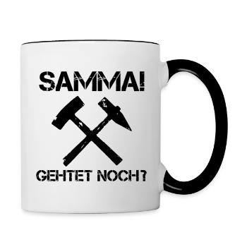SAMMA! Gehtet noch? - Tasse zweifarbig - Weiß/Schwarz - Rechts