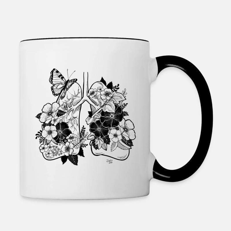 Poumons de la nature - Mug contrasté - blanc/noir