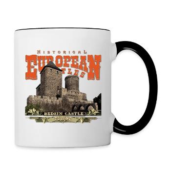 Będzin Castle - Polish castles - Contrasting Mug - white/black - Right
