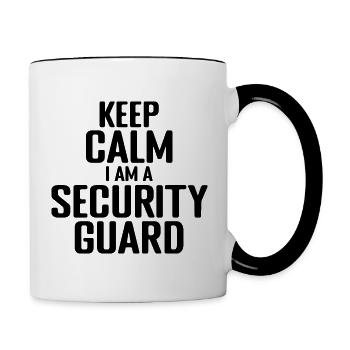 Security Officer - I am a Security Guard - Contrasting Mug - white/black - Right