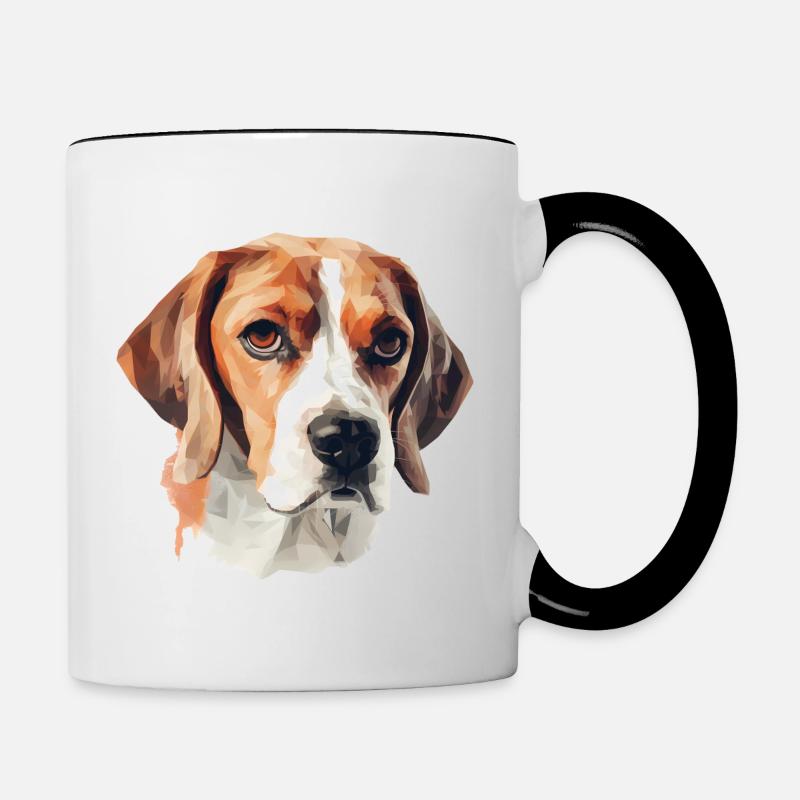 Beagle - Contrasting Mug - white/black