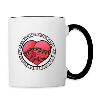 Sexy Heart - Mug contrasté - blanc/noir - Droite