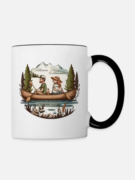 Die stillen Gewässer - Tasse zweifarbig - Weiß/Schwarz