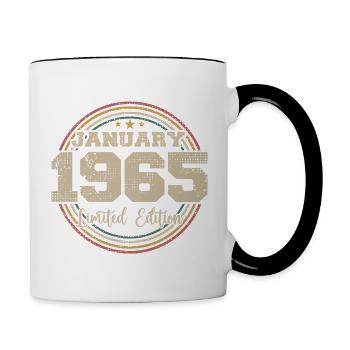 Die Legenden wurden im Januar 1965 geboren - Tasse zweifarbig - Weiß/Schwarz - Rechts