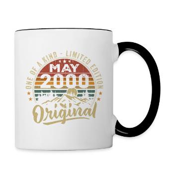 May 2000 Vintage Birthday Gift May 2000 - Contrasting Mug - white/black - Right
