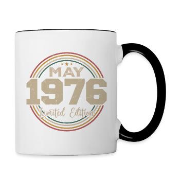 May 1976 Vintage Born In May 1976 Birthday - Contrasting Mug - white/black - Right