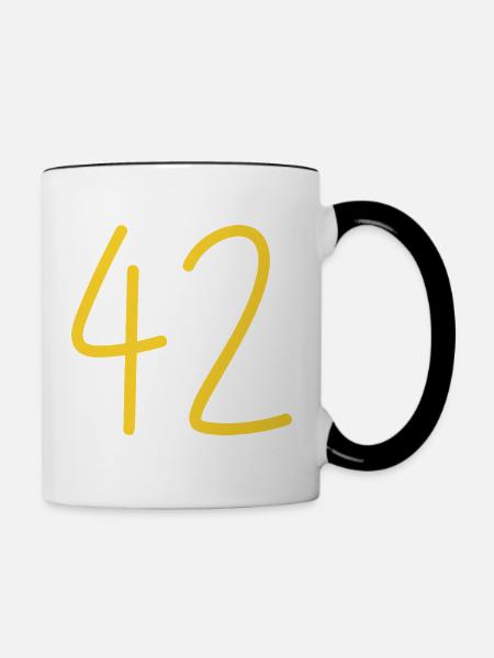 42 - Tasse zweifarbig - Weiß/Schwarz