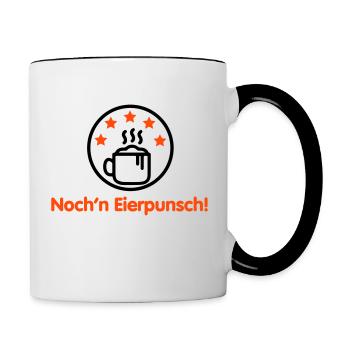 Eierpunsch - Tasse zweifarbig - Weiß/Schwarz - Rechts