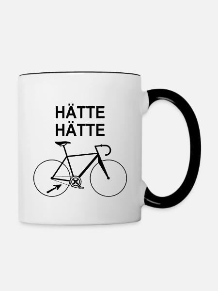 Fahrradkette - Tasse zweifarbig - Weiß/Schwarz