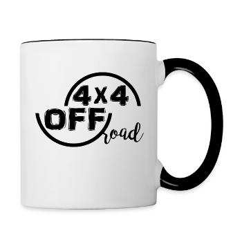 4x4 Off Road - Tasse zweifarbig - Weiß/Schwarz - Rechts