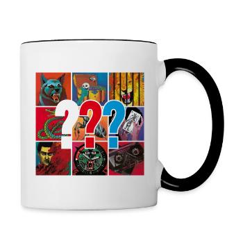 Die Drei ??? Covermotive - Tasse zweifarbig - Weiß/Schwarz - Rechts