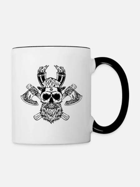 WIKINGER VIKINGS WALHALLA - Tasse zweifarbig - Weiß/Schwarz