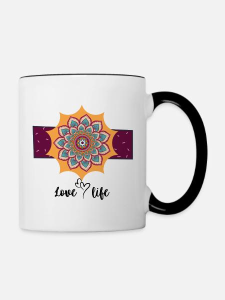 Love Life - Contrasting Mug - white/black