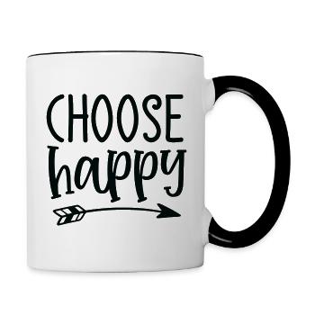 Choose Happy - Contrasting Mug - white/black - Right