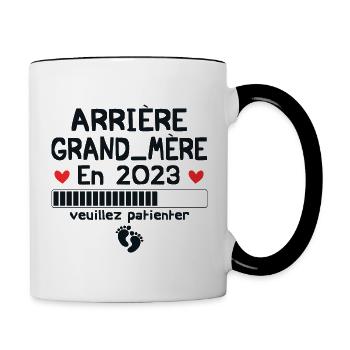 Arrière Grand Mère En 2023 - Mug contrasté - blanc/noir - Droite