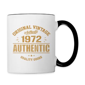Authentic 1972 Cadeau D'anniversaire Original 1972 - Mug contrasté - blanc/noir - Droite