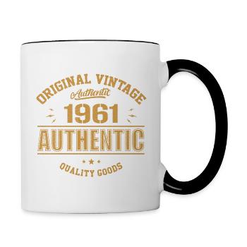 Authentic 1961 Original 1961 Birthday Gift - Contrasting Mug - white/black - Right