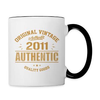 Authentic 2011 Original Birthday Gift 2011 - Contrasting Mug - white/black - Right