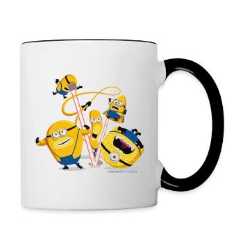 Minions Die 5 Mega Minions - Tasse zweifarbig - Weiß/Schwarz - Rechts