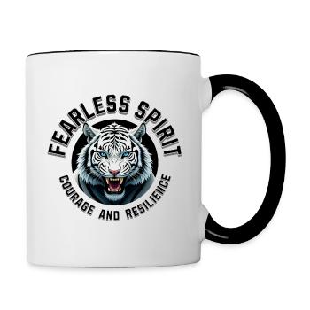FEARLESS SPIRIT - Contrasting Mug - white/black - Right