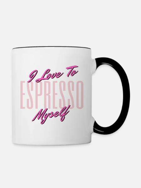 Express Love Selbstzitat Design - Tasse zweifarbig - Weiß/Schwarz