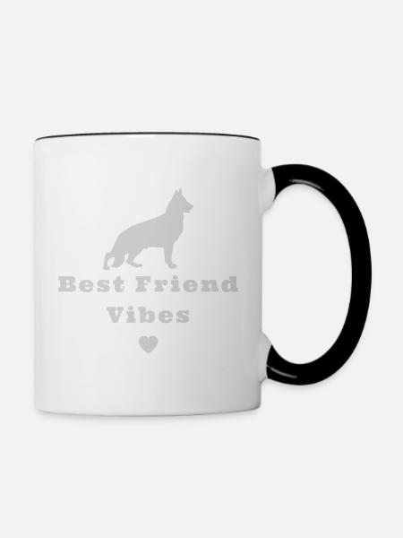 German shepherd dog - Tasse zweifarbig - Weiß/Schwarz