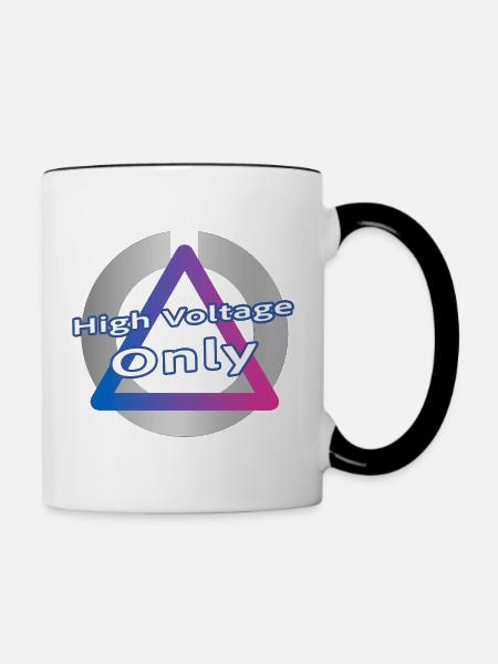 Elektro-Neon - Tasse zweifarbig - Weiß/Schwarz