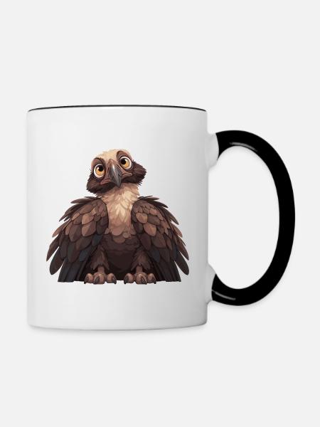 Geier - Tasse zweifarbig - Weiß/Schwarz