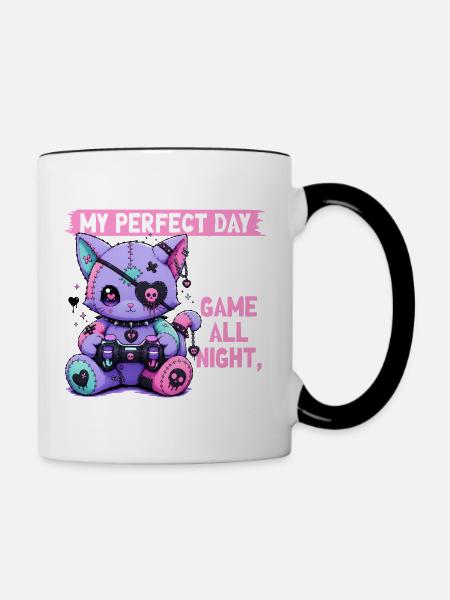 Pastel Goth Soft Goth Gaming Gamer - Tasse zweifarbig - Weiß/Schwarz