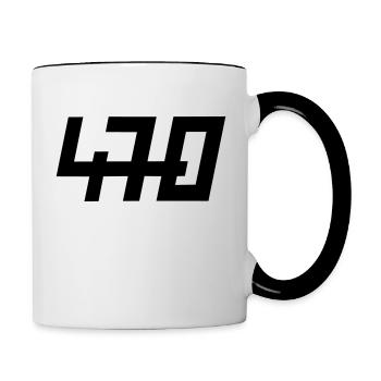 470 - Contrasting Mug - white/black - Right