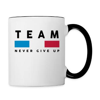 Team - équipe - france - francais - francaise - Mug contrasté - blanc/noir - Droite