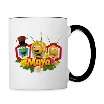 Biene Maja, Willy und Flip - Tasse zweifarbig - Weiß/Schwarz - Rechts
