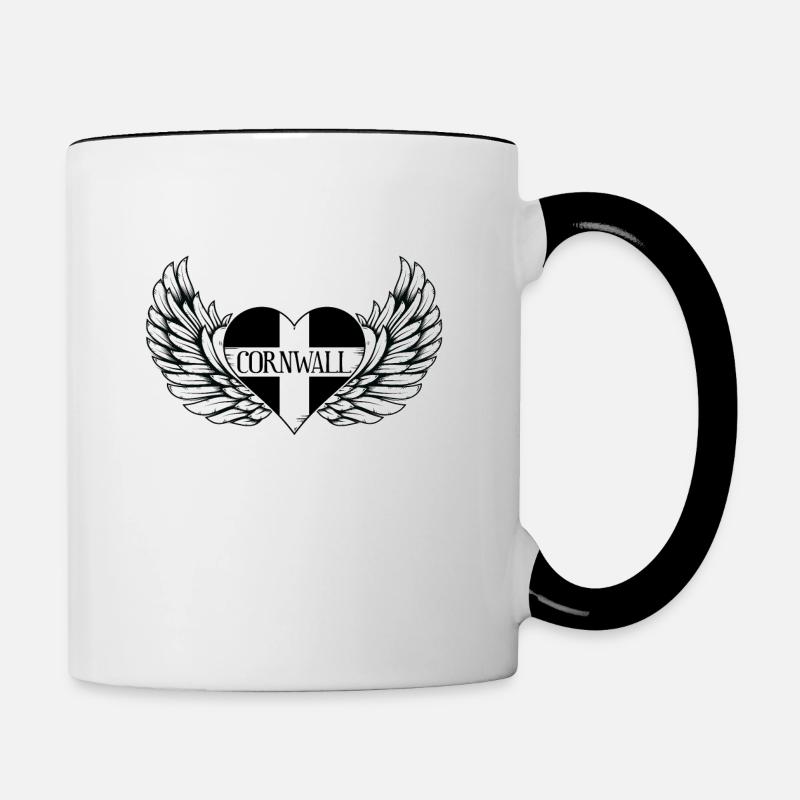 Love Cornwall - Contrasting Mug - white/black