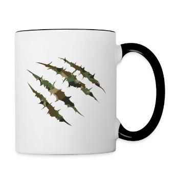 Combat Claws - Camouflage Military - Contrasting Mug - white/black - Right