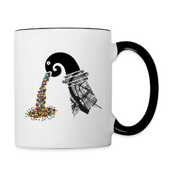 Räpplistab - Tasse zweifarbig - Weiß/Schwarz - Rechts