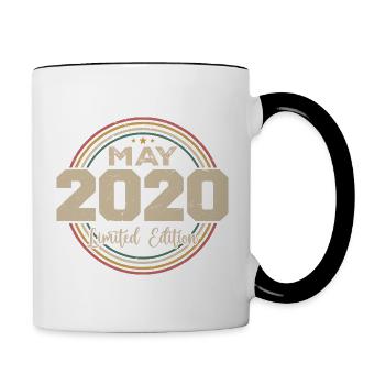 Mai 2020 Vintage Nées En Mai 2020 Anniversaire - Mug contrasté - blanc/noir - Droite