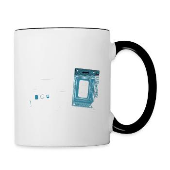 Vintage Née En 1968 Cadeau Anniversaire 1968 - Mug contrasté - blanc/noir - Droite
