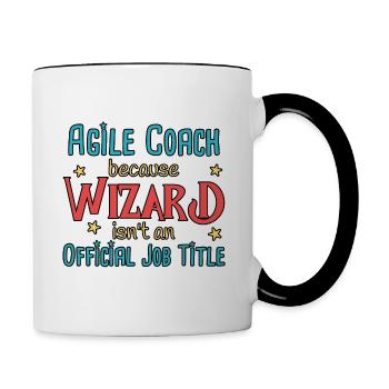 Assistant Coach Agile - Mug contrasté - blanc/noir - Droite