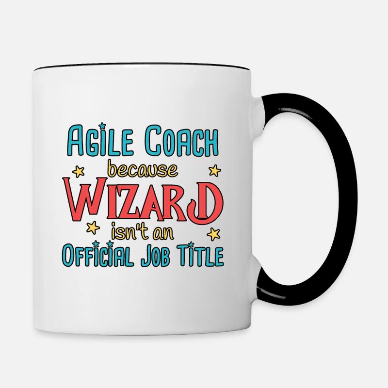 Agile Coach Wizard - Tasse zweifarbig - Weiß/Schwarz