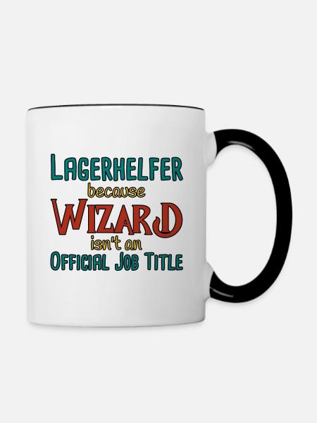 Lagerhelfer Wizard - Tasse zweifarbig - Weiß/Schwarz