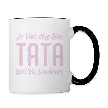 I'm going to be a Auntie who's going to rock - Contrasting Mug - white/black - Right