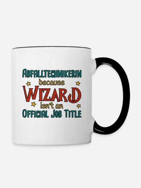Abfalltechnikerin Wizard - Tasse zweifarbig - Weiß/Schwarz