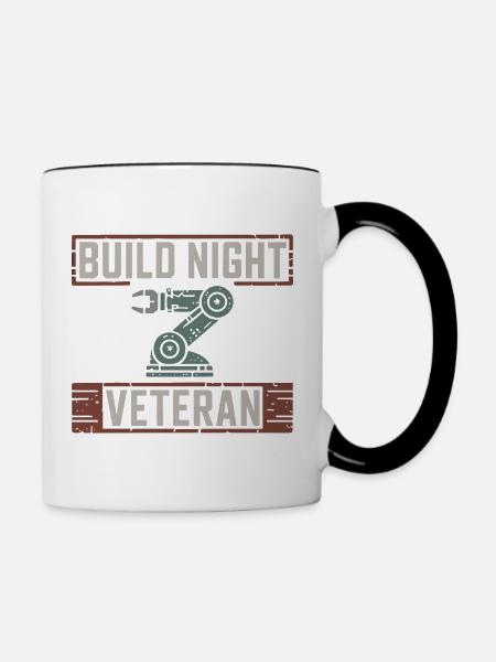 Roboterteam-elterngeschenk - Tasse zweifarbig - Weiß/Schwarz