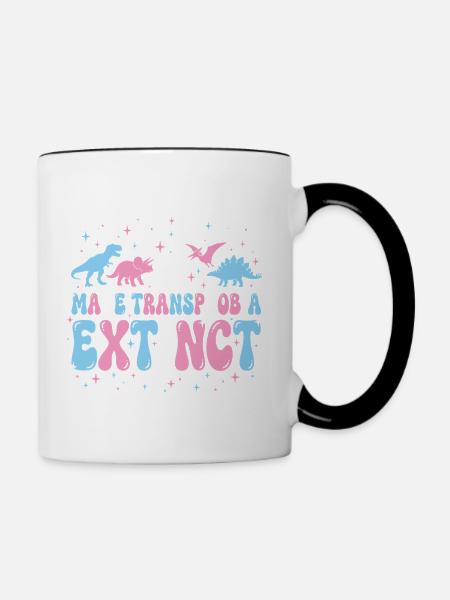 LGBTQ-Pride-Monat – Transphobie ausrotten - Tasse zweifarbig - Weiß/Schwarz