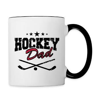 Hockey Dad - Contrasting Mug - white/black - Right