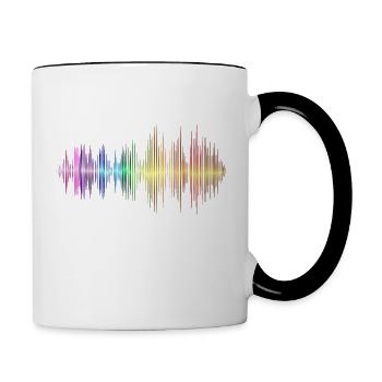 Saund wave - Tasse zweifarbig - Weiß/Schwarz - Rechts